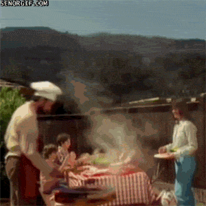 
               Meilleures images droles  Bataille de barbecues 
              