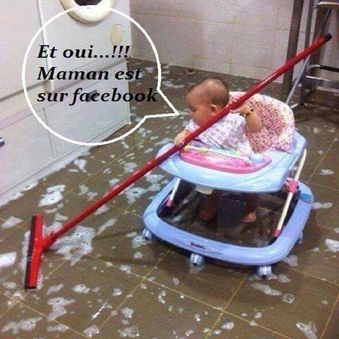  Image hilarante  maman reviens vite 
              