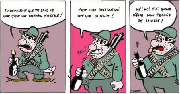 
               Meilleures image drole  Un chasseur sachant chasser 
              