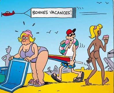  Image marrante  Les joies des vacances , photo blague
              