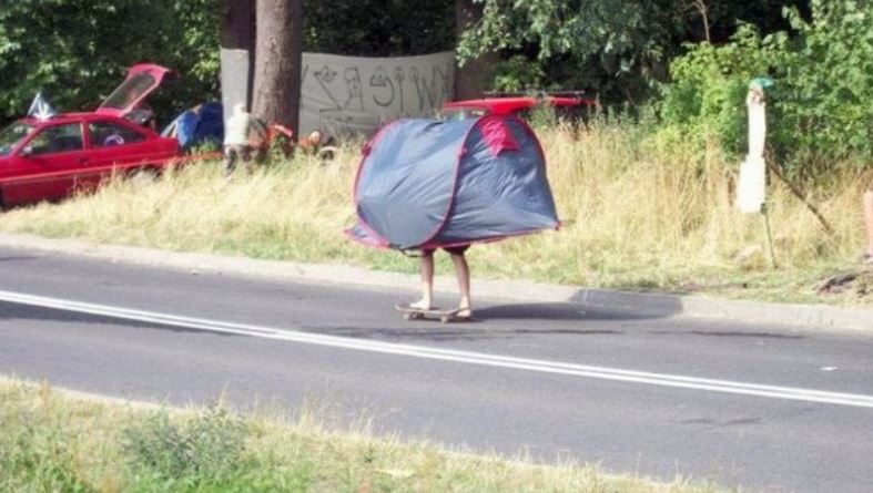 
               Meilleures image drole  Le roller, ça le tente 
              