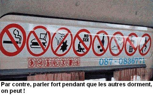  Image drôle  Panneau d'interdictions , photo blague
              