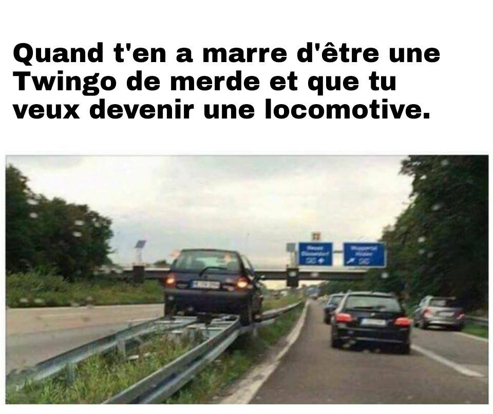 
               Meilleures images droles  Elle veut devenir une locomotive 
              