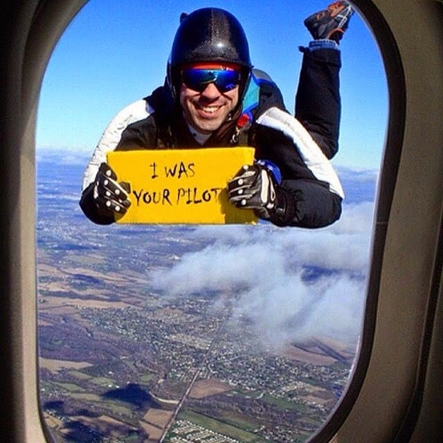  Image hilarante  J'étais votre pilote !  , photo blague
              