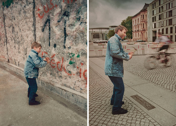  Image curieuse  Pendant &amp; bien après le Mur de Berlin , photo blague
              