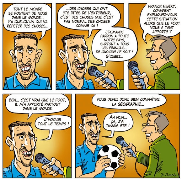 
               Meilleures images drôles  Quand Ribéry rit... 
              