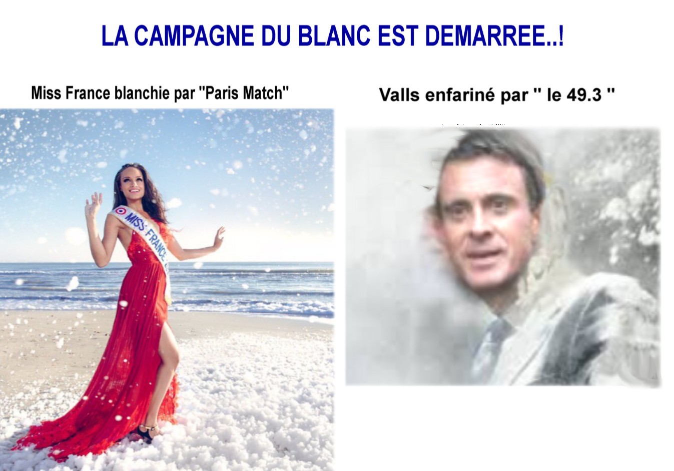  Image comique  C'EST LA SAISON DUN BLANC 
              