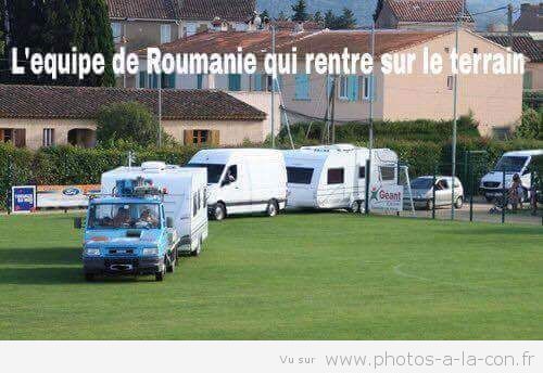  Image comique  FRANCE ROUMANIE , photo blague
              