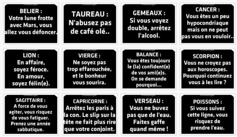 
               Meilleures images droles  choisissez votre signe 
              