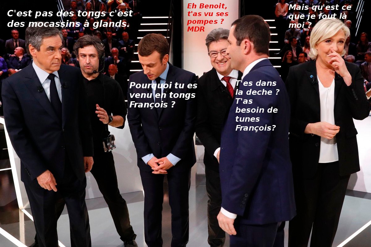  Image marrante  l'après débat Présidentielles , photo blague
              