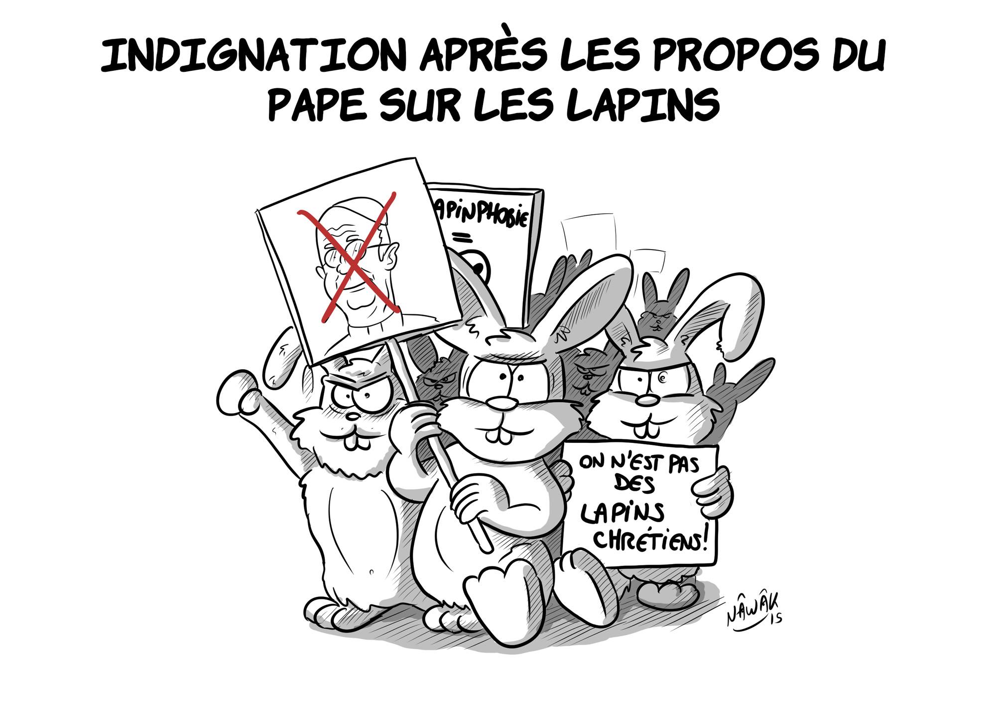  Image cocasse  Les lapins en colère , photo blague
              