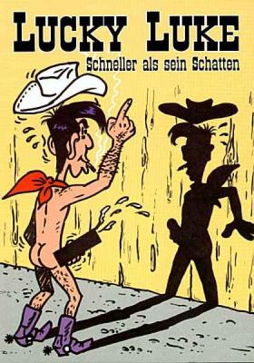 
               Meilleure image drole  L'homme qui tire plus vite que son ombre ! 
              