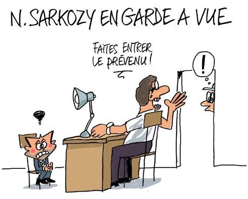 
               Meilleures image drole  Sarkozy en garde à vue 
              