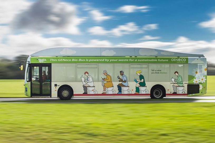 
               Meilleures images droles  sérieux : un bus vert propulsé par les déchets humains 
              