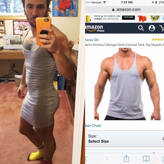 
               Meilleures images droles  Il a acheté son top sur le net 
              