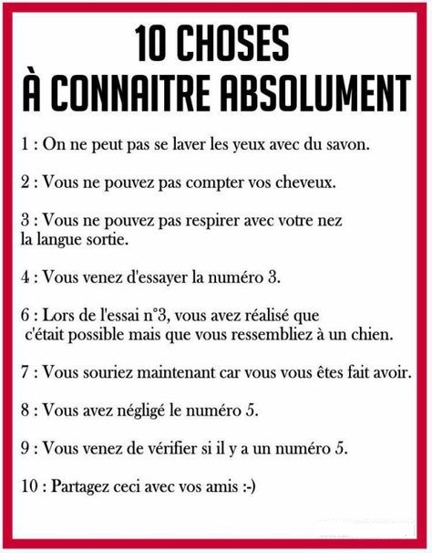 
               Meilleures images drôles  A savoir ! 
              