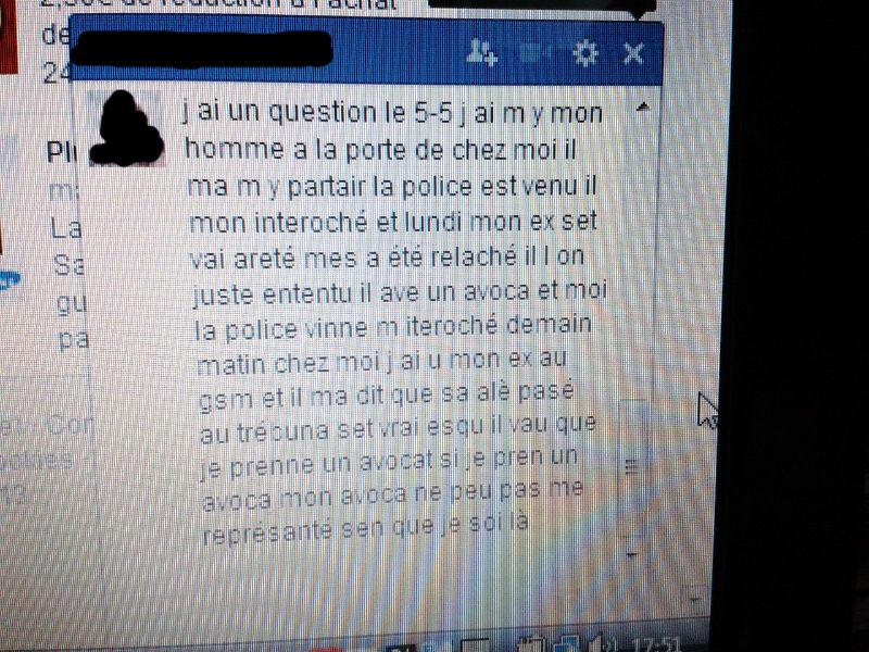  Image hilarante  j' e fey une fote de frape 
              