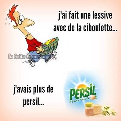  Image comique  persil lave plus blanc , photo blague
              