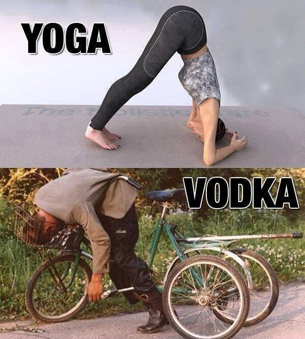  Image originale  Yoga vs Vodka 
              