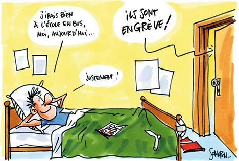 
               Meilleures images droles  Les grèves, certains en profite 
              