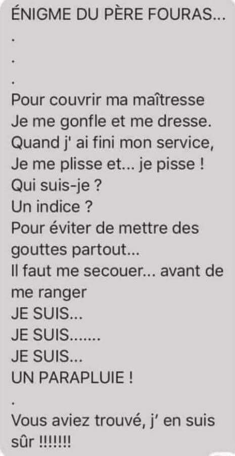 
               Image drole Enigme du père fouras ...., photo blague
              